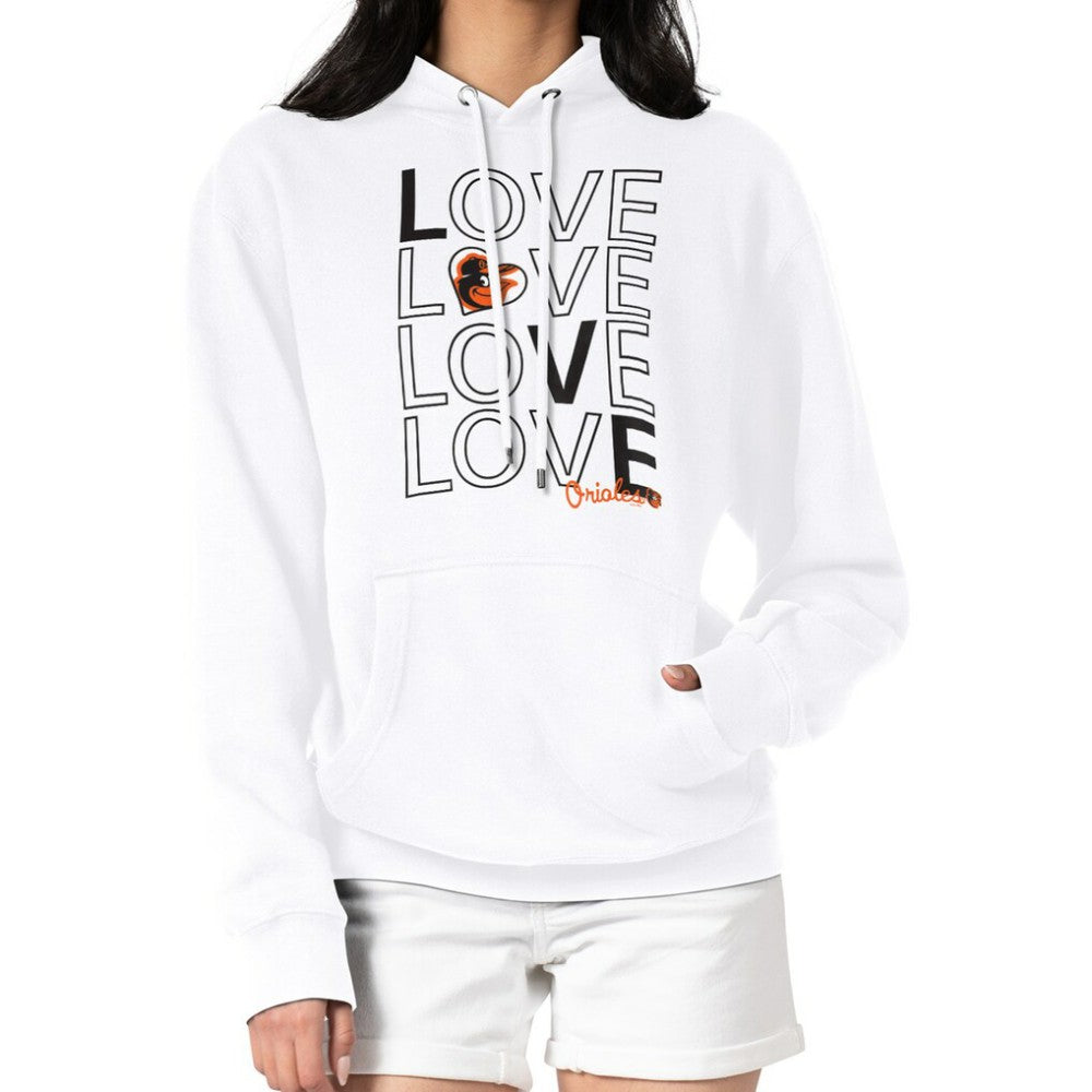 Baltimore Orioles G-III 4Her by Carl Banks Women's Love Graphic Fleece Hoodie - MLB Hoodies
