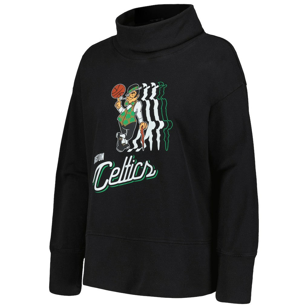 Black Boston Celtics Levelwear Women's Sunset Pullover Sweatshirt | NBA