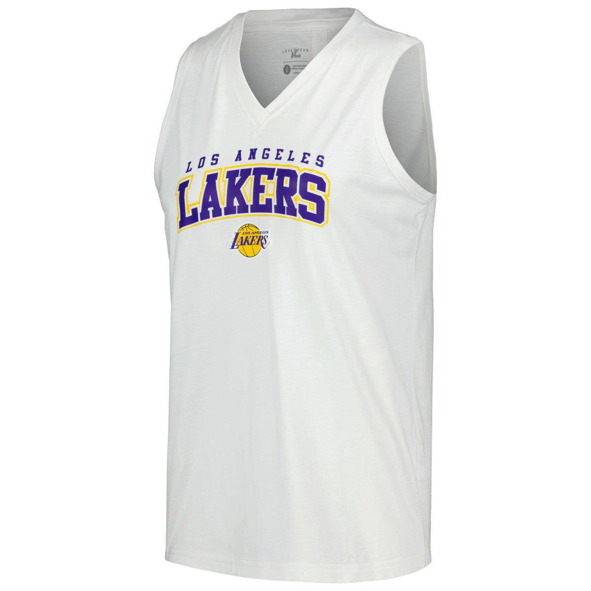 White Los Angeles Lakers Levelwear Women's Paisley Peekaboo Tank Top | NBA