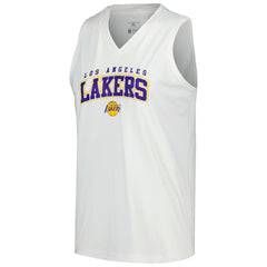White Los Angeles Lakers Levelwear Women's Paisley Peekaboo Tank Top | NBA