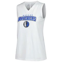 White Dallas Mavericks Levelwear Women's Paisley Peekaboo Tank Top sale | NBA