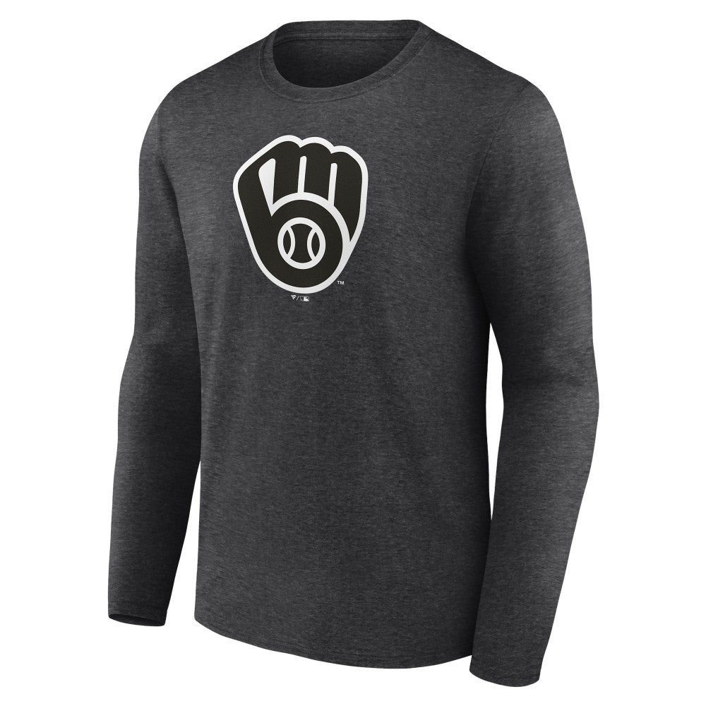 Milwaukee Brewers Personalized Monochrome Name & Number Long Sleeve T-Shirt - MLB T-shirts