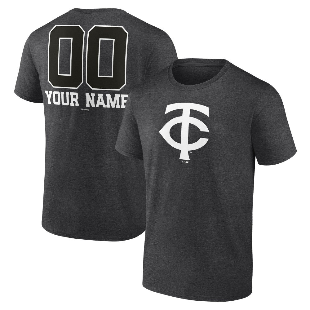 Minnesota Twins Personalized Monochrome Name & Number T-Shirt - MLB T-shirts