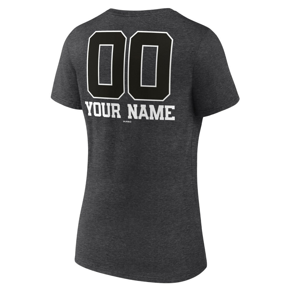 Minnesota Twins Women's Personalized Monochrome Name & Number V-Neck T-Shirt - MLB T-shirts