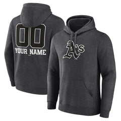 Athletics Personalized Monochrome Name & Number Pullover Hoodie - MLB Hoodies