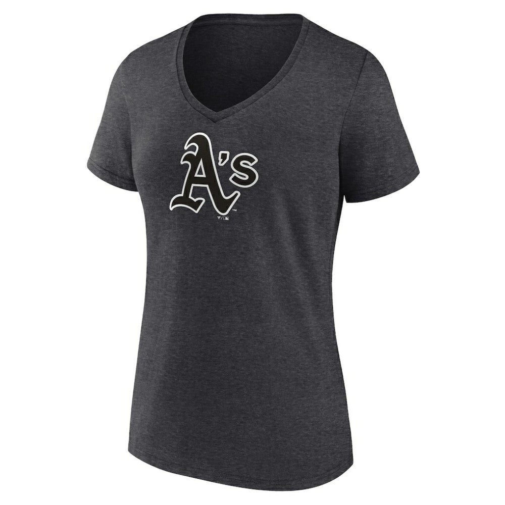 Athletics Women's Personalized Monochrome Name & Number V-Neck T-Shirt - MLB T-shirts