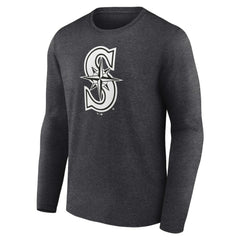 Seattle Mariners Personalized Monochrome Name & Number Long Sleeve T-Shirt - MLB T-shirts