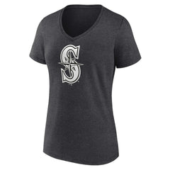 Seattle Mariners Women's Personalized Monochrome Name & Number V-Neck T-Shirt - MLB T-shirts