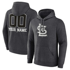 St. Louis Cardinals Personalized Monochrome Name & Number Pullover Hoodie - MLB Hoodies