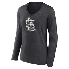 St. Louis Cardinals Women's Personalized Monochrome Name & Number Long Sleeve V-Neck T-Shirt - MLB T-shirts