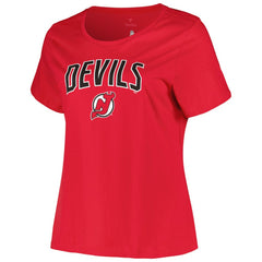 New Jersey Devils Profile Women's Plus Size Arch Over Logo T-Shirt -  NHL T-shirts