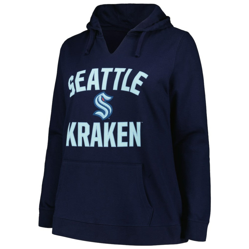 Seattle Kraken Profile Women's Plus Size Arch Over Logo Pullover Hoodie -  NHL Hoodies
