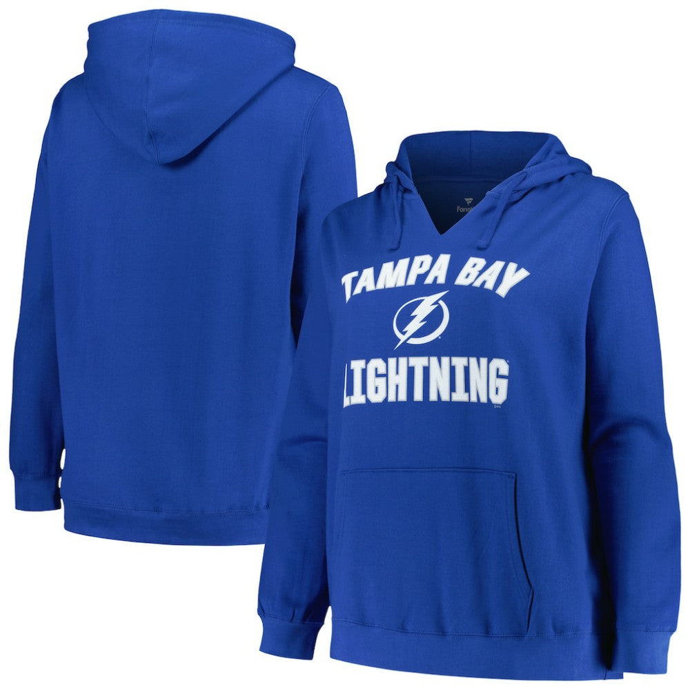 Tampa Bay Lightning Profile Women's Plus Size Arch Over Logo Pullover Hoodie -  NHL Hoodies