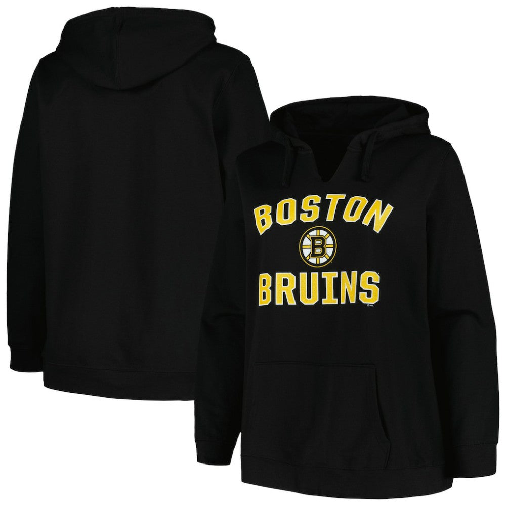 Boston Bruins Profile Women's Plus Size Arch Over Logo Pullover Hoodie -  NHL Hoodies