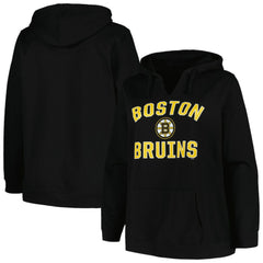 Boston Bruins Profile Women's Plus Size Arch Over Logo Pullover Hoodie -  NHL Hoodies
