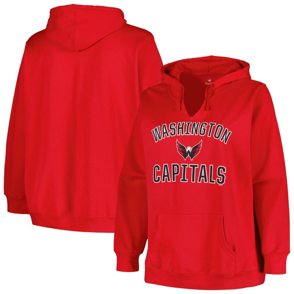Washington Capitals Profile Women's Plus Size Arch Over Logo Pullover Hoodie -  NHL Hoodies