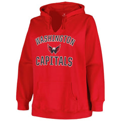 Washington Capitals Profile Women's Plus Size Arch Over Logo Pullover Hoodie -  NHL Hoodies
