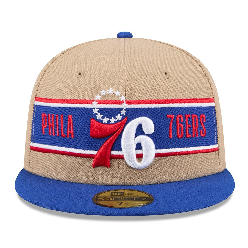 Tan/Royal Philadelphia 76ers 2024 NBA Draft 59FIFTY Fitted Hat | NBA