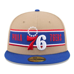 Tan/Royal Philadelphia 76ers 2024 NBA Draft 59FIFTY Fitted Hat | NBA