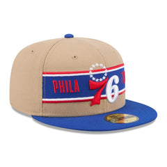 Tan/Royal Philadelphia 76ers 2024 NBA Draft 59FIFTY Fitted Hat | NBA