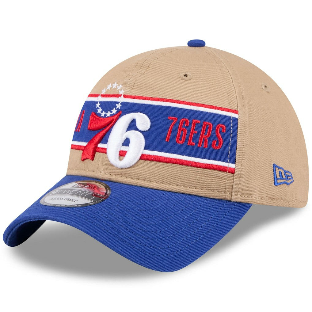 Tan/Royal Philadelphia 76ers 2024 NBA Draft 9TWENTY Adjustable Hat | NBA