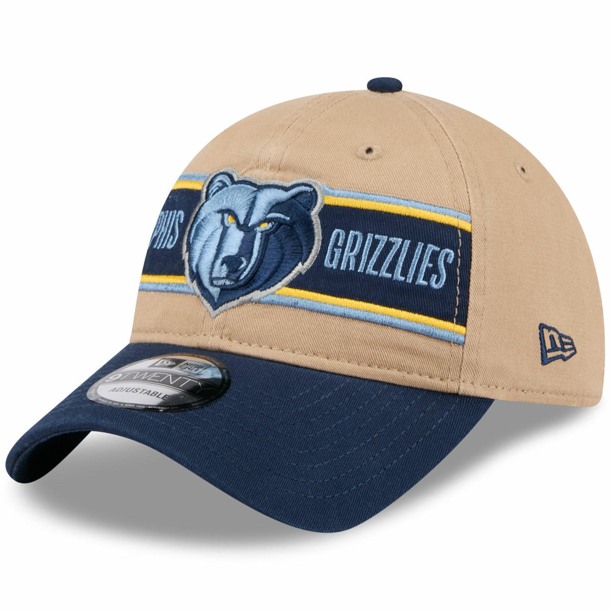 Tan/Navy Memphis Grizzlies 2024 NBA Draft 9TWENTY Adjustable Hat | NBA