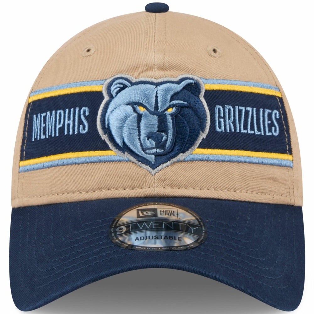 Tan/Navy Memphis Grizzlies 2024 NBA Draft 9TWENTY Adjustable Hat | NBA