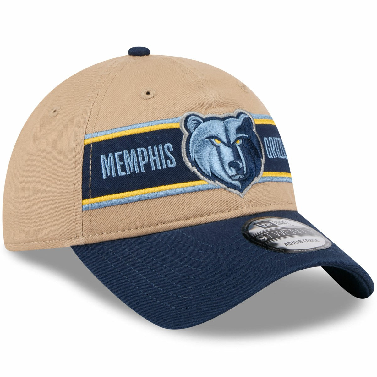 Tan/Navy Memphis Grizzlies 2024 NBA Draft 9TWENTY Adjustable Hat | NBA