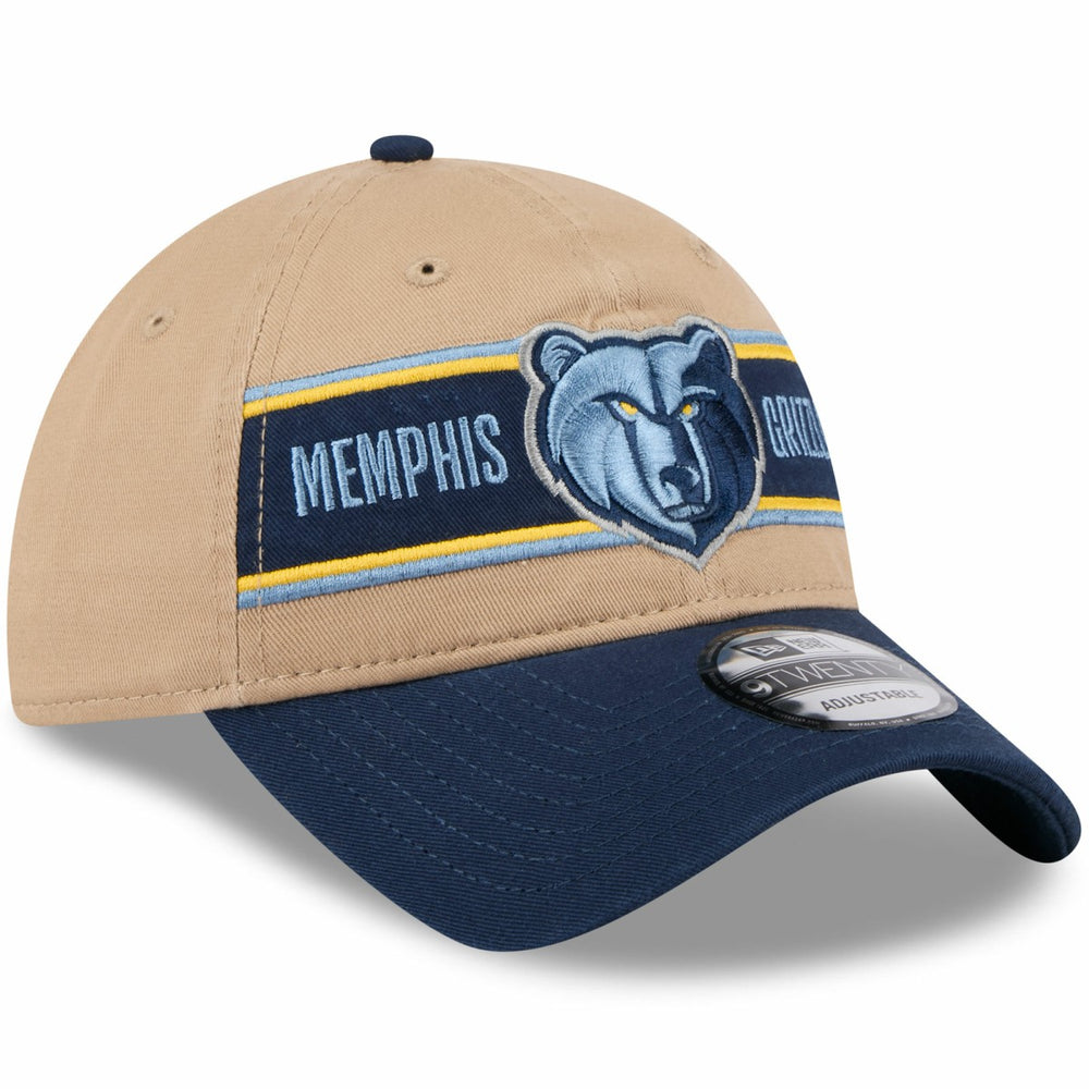 Tan/Navy Memphis Grizzlies 2024 NBA Draft 9TWENTY Adjustable Hat | NBA