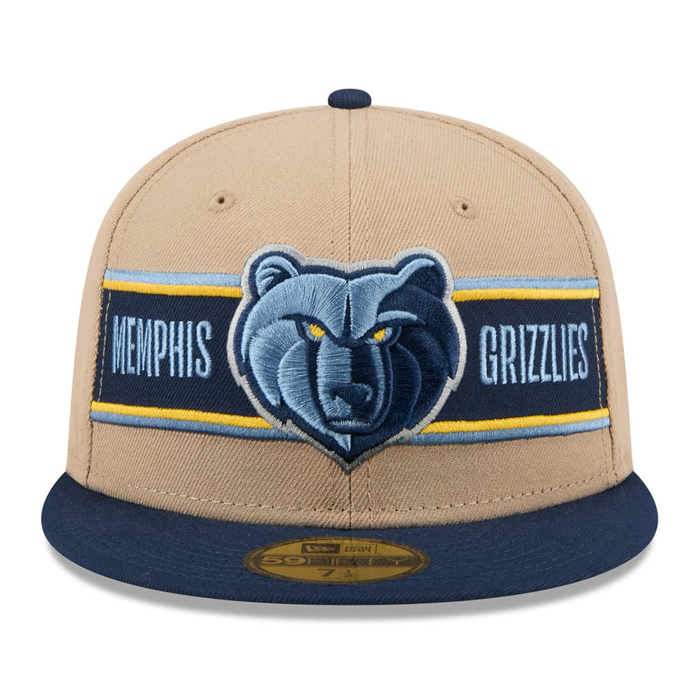 Tan/Navy Memphis Grizzlies 2024 NBA Draft 59FIFTY Fitted Hat | NBA