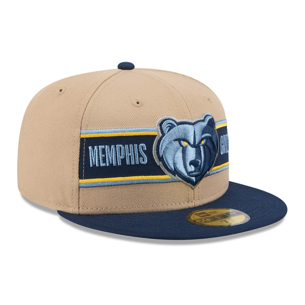 Tan/Navy Memphis Grizzlies 2024 NBA Draft 59FIFTY Fitted Hat | NBA