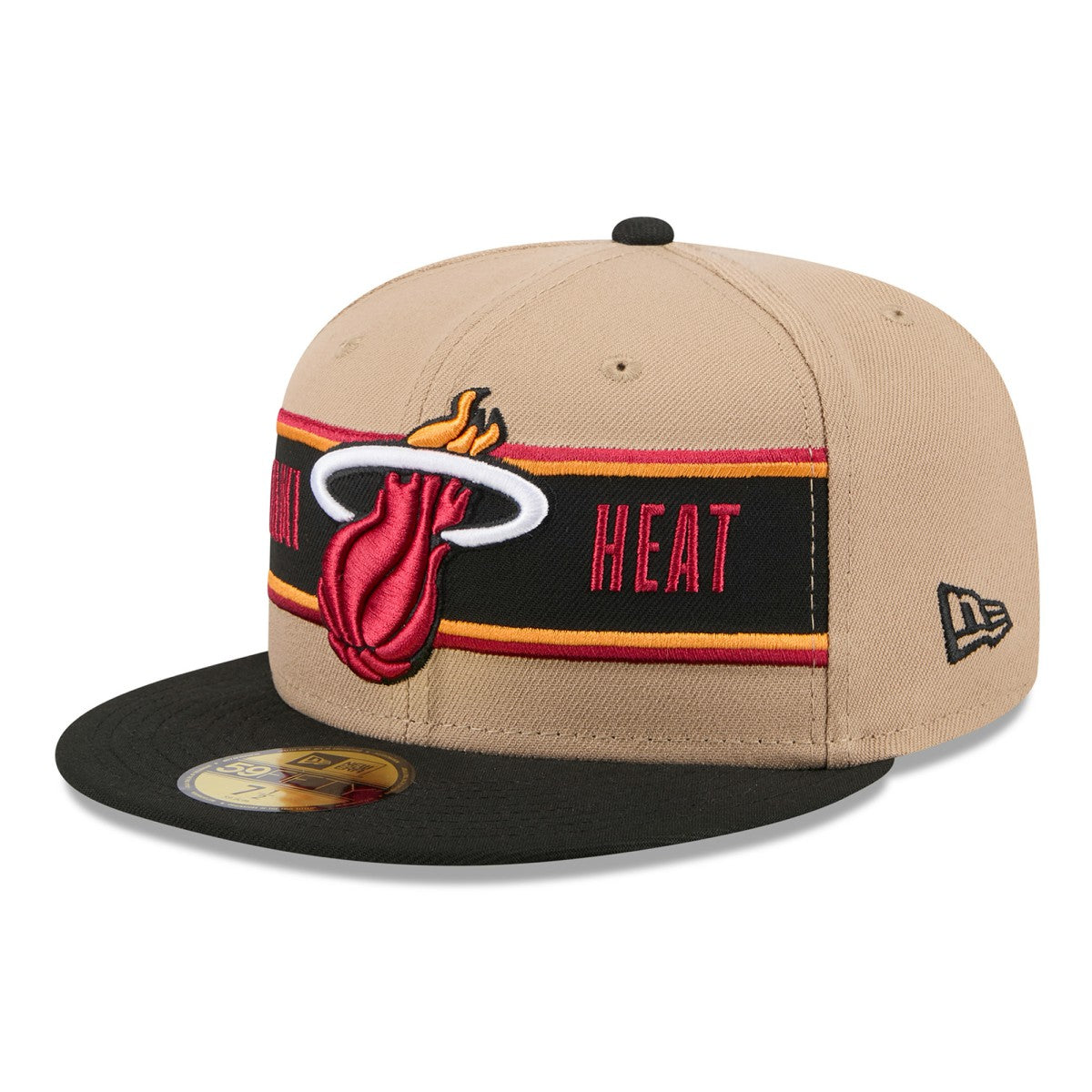 Tan/Black Miami Heat 2024 NBA Draft 59FIFTY Fitted Hat | NBA