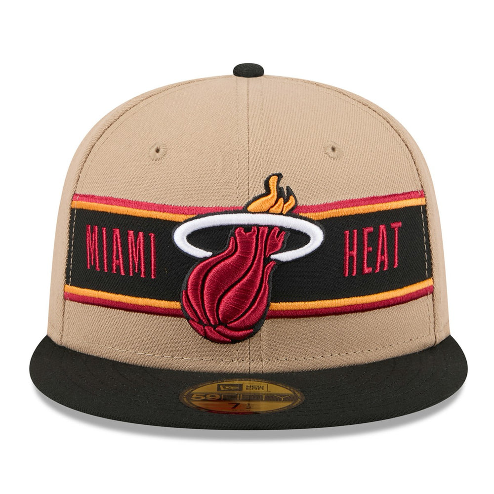 Tan/Black Miami Heat 2024 NBA Draft 59FIFTY Fitted Hat | NBA