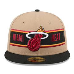 Tan/Black Miami Heat 2024 NBA Draft 59FIFTY Fitted Hat | NBA