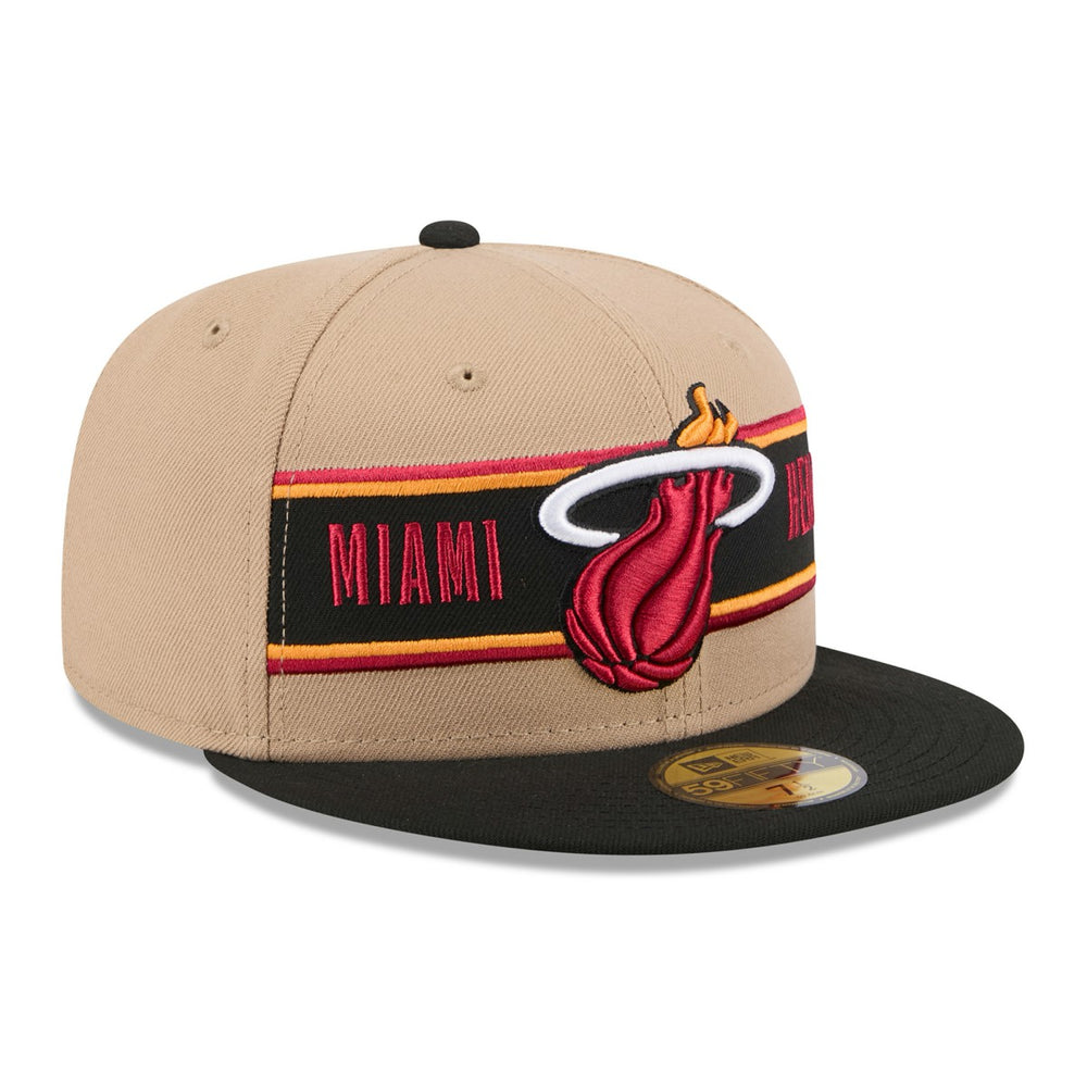 Tan/Black Miami Heat 2024 NBA Draft 59FIFTY Fitted Hat | NBA