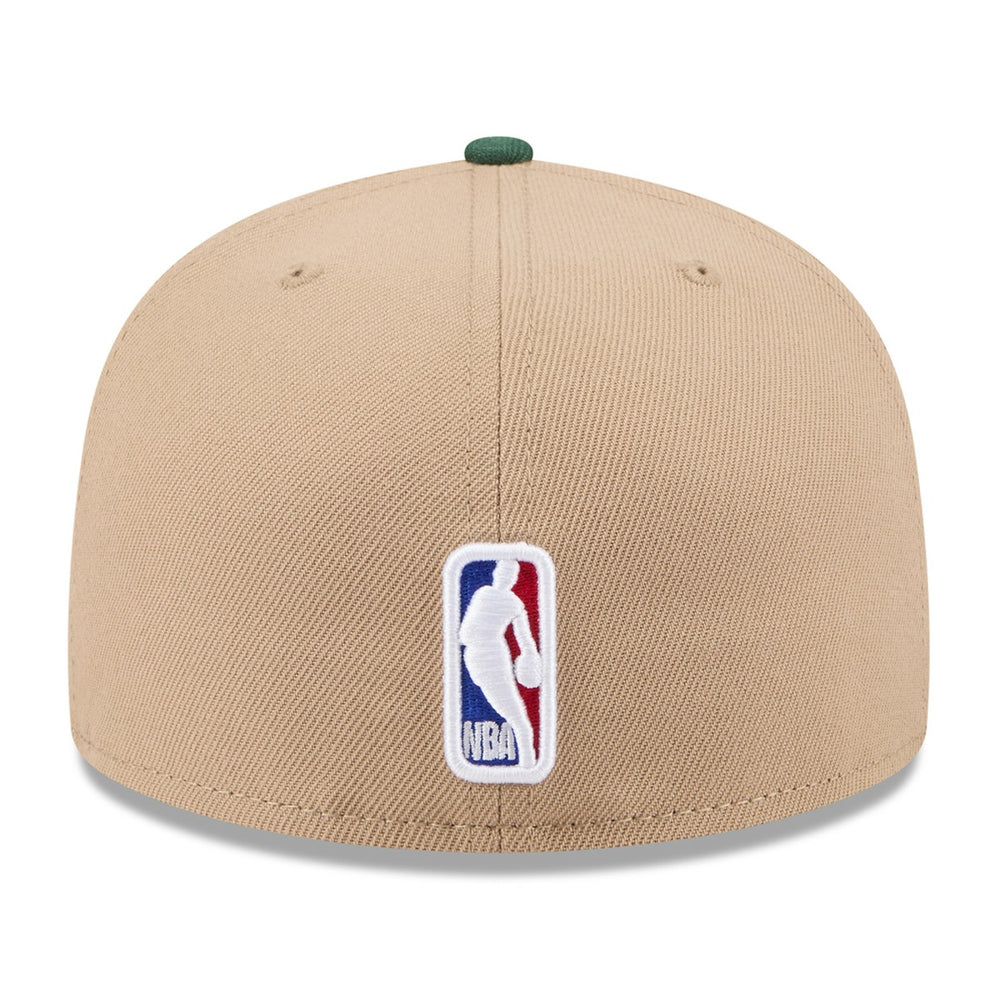 Tan/Hunter Green Milwaukee Bucks 2024 NBA Draft 59FIFTY Fitted Hat | NBA
