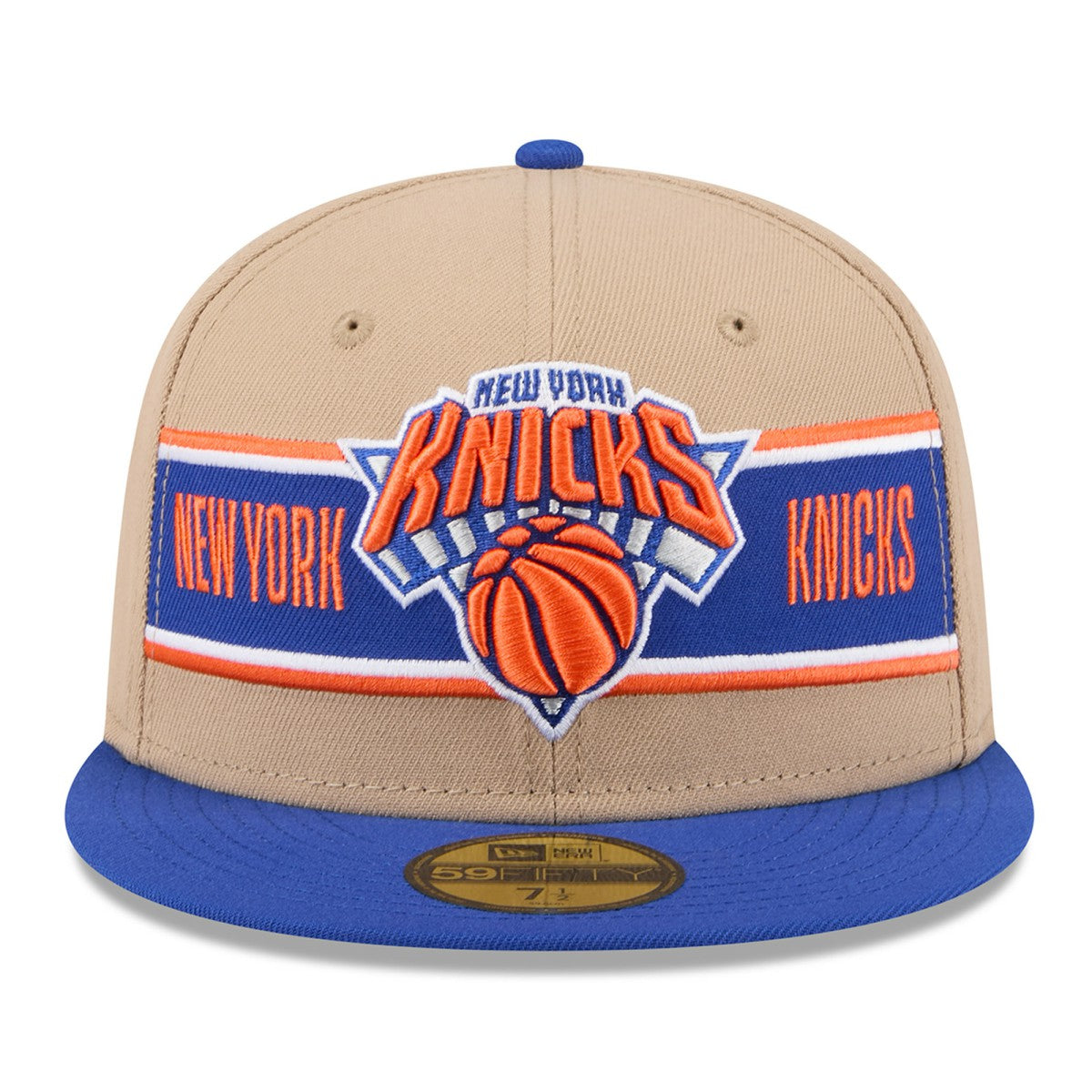 Tan/Blue New York Knicks 2024 NBA Draft 59FIFTY Fitted Hat | NBA