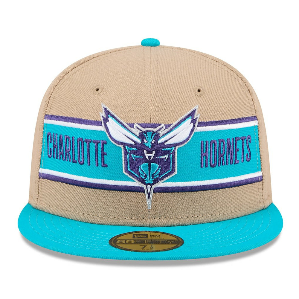 Tan/Teal Charlotte Hornets 2024 NBA Draft 59FIFTY Fitted Hat | NBA