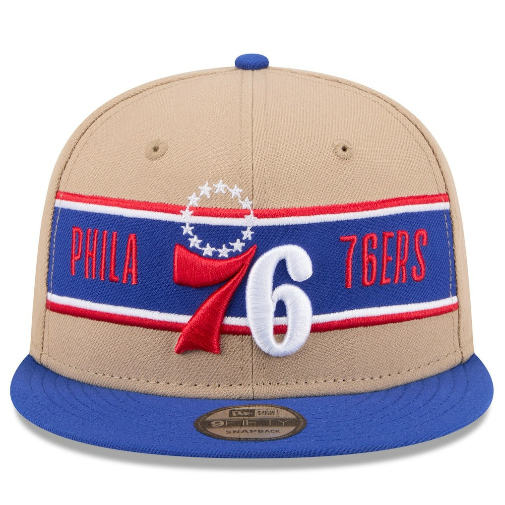 Tan/Royal Philadelphia 76ers 2024 NBA Draft 9FIFTY Snapback Hat | NBA