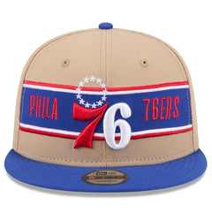 Tan/Royal Philadelphia 76ers 2024 NBA Draft 9FIFTY Snapback Hat | NBA