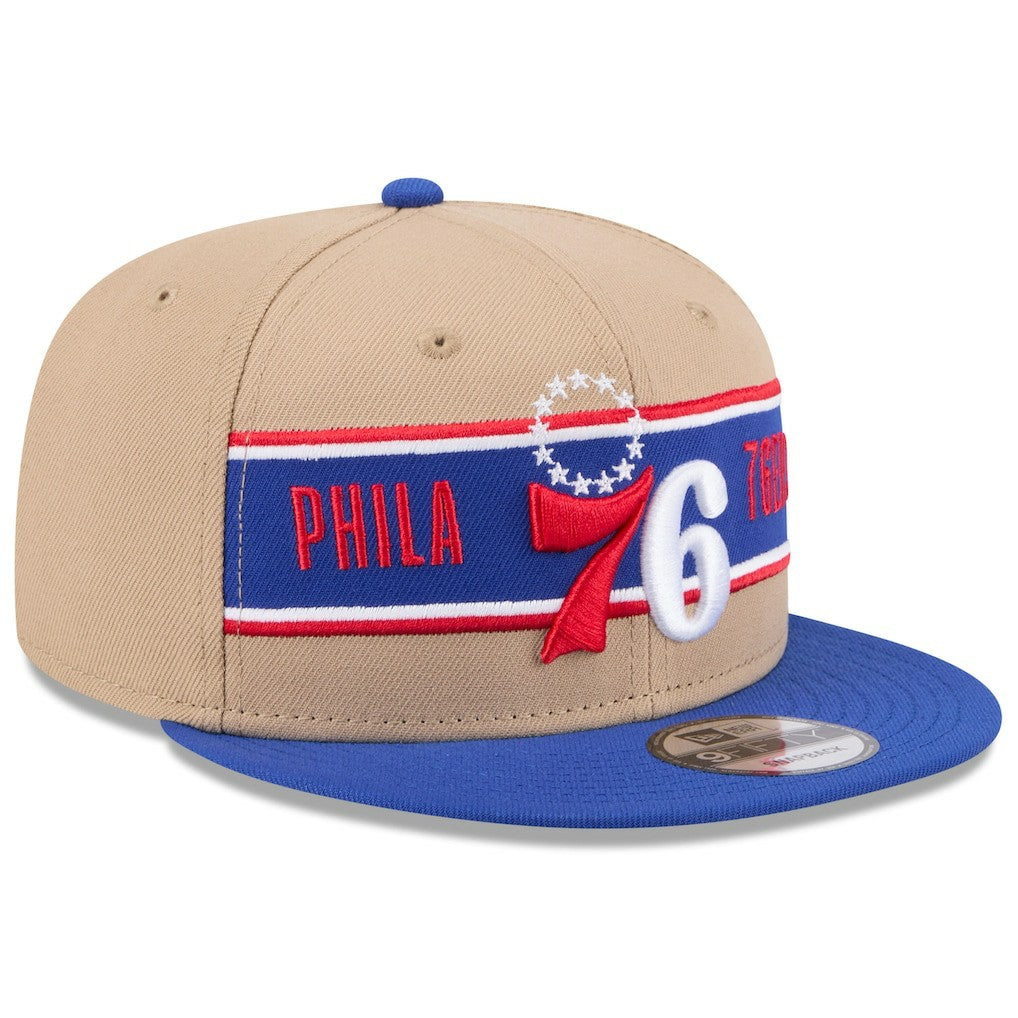 Tan/Royal Philadelphia 76ers 2024 NBA Draft 9FIFTY Snapback Hat | NBA