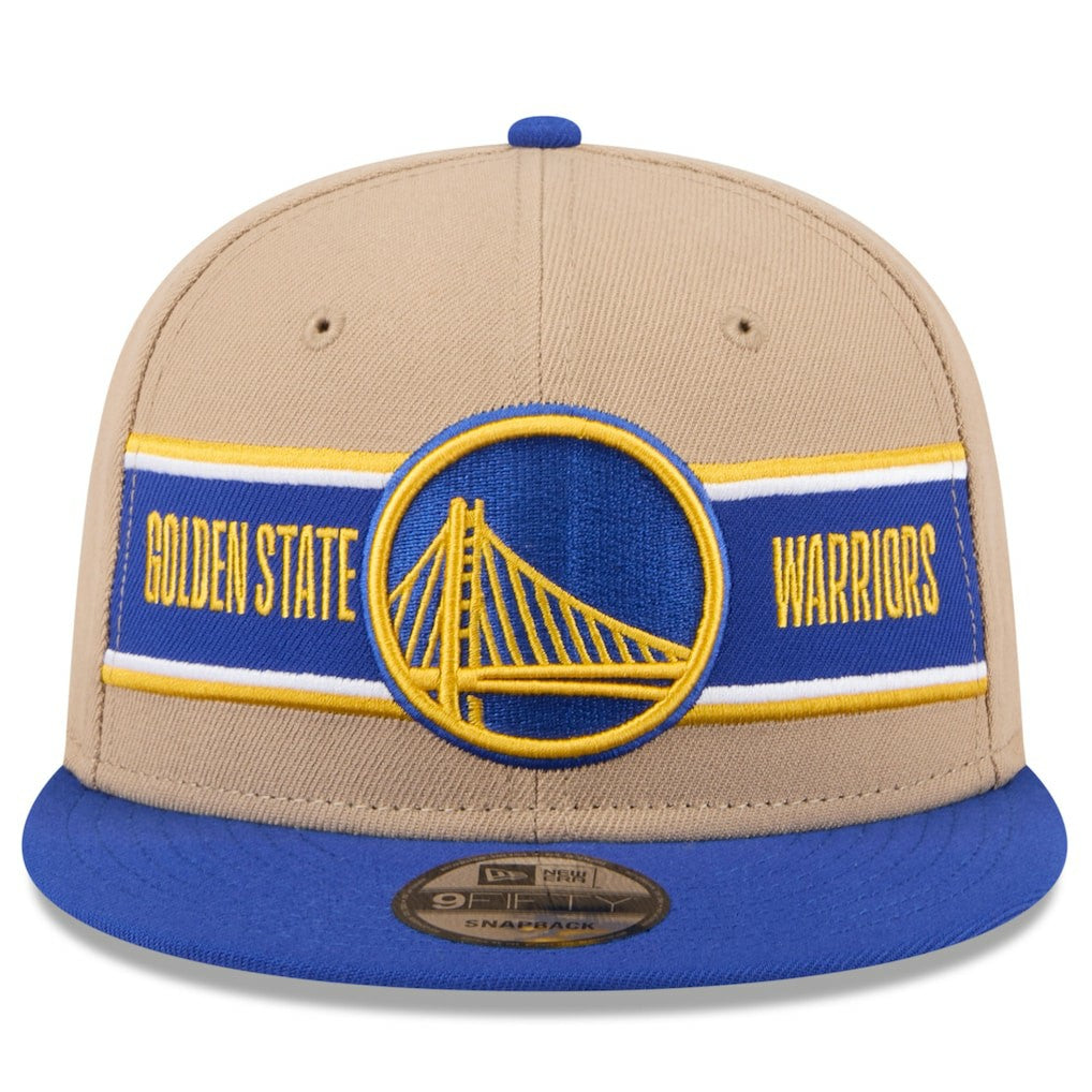 Tan/Royal Golden State Warriors 2024 NBA Draft 9FIFTY Snapback Hat sale | NBA