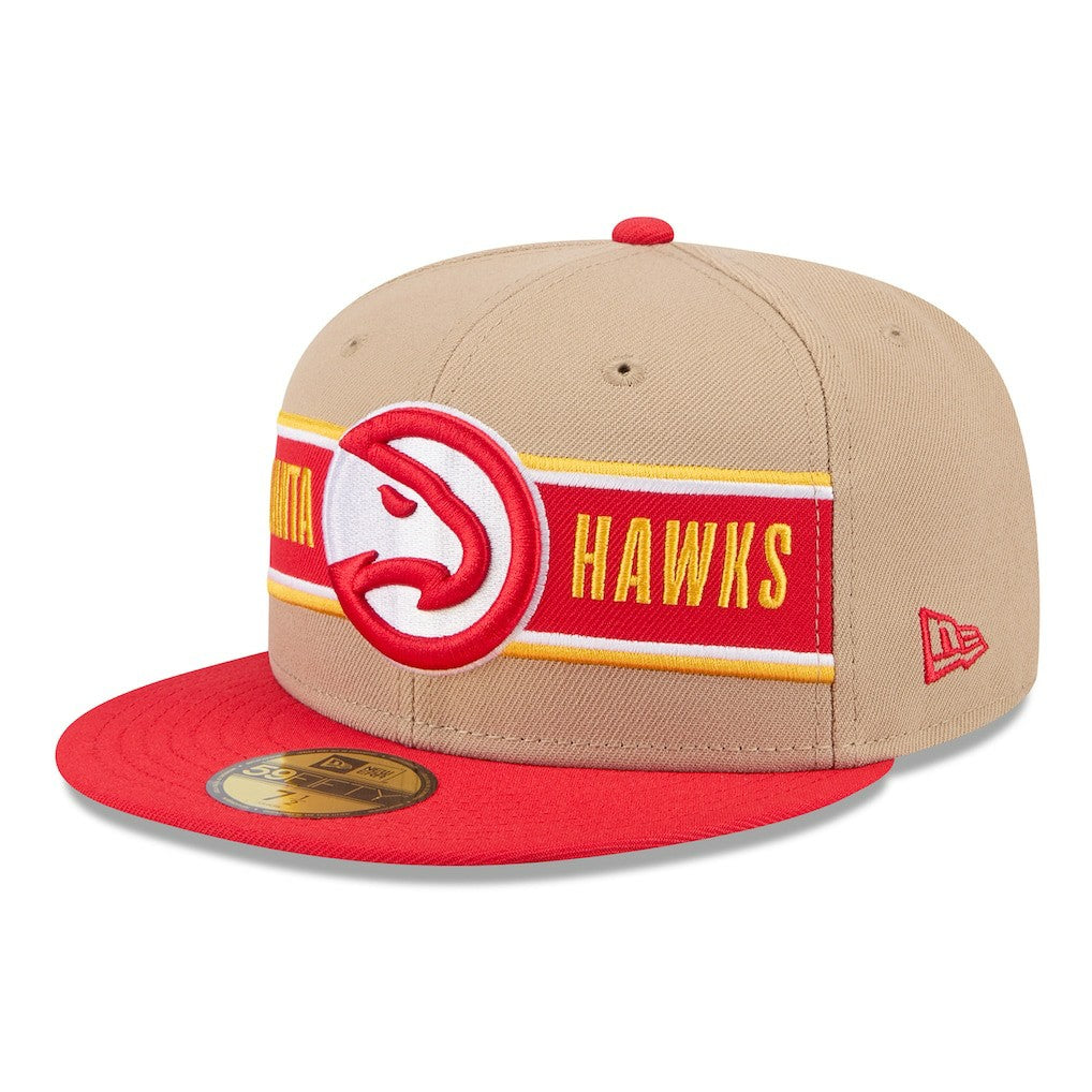 Tan/Red Atlanta Hawks 2024 NBA Draft 59FIFTY Fitted Hat | NBA