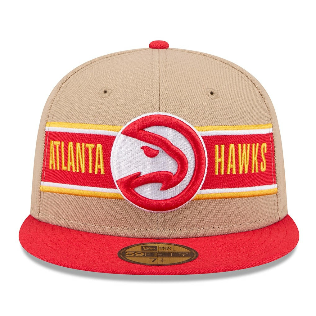 Tan/Red Atlanta Hawks 2024 NBA Draft 59FIFTY Fitted Hat | NBA