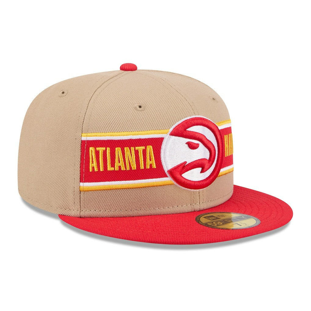 Tan/Red Atlanta Hawks 2024 NBA Draft 59FIFTY Fitted Hat | NBA