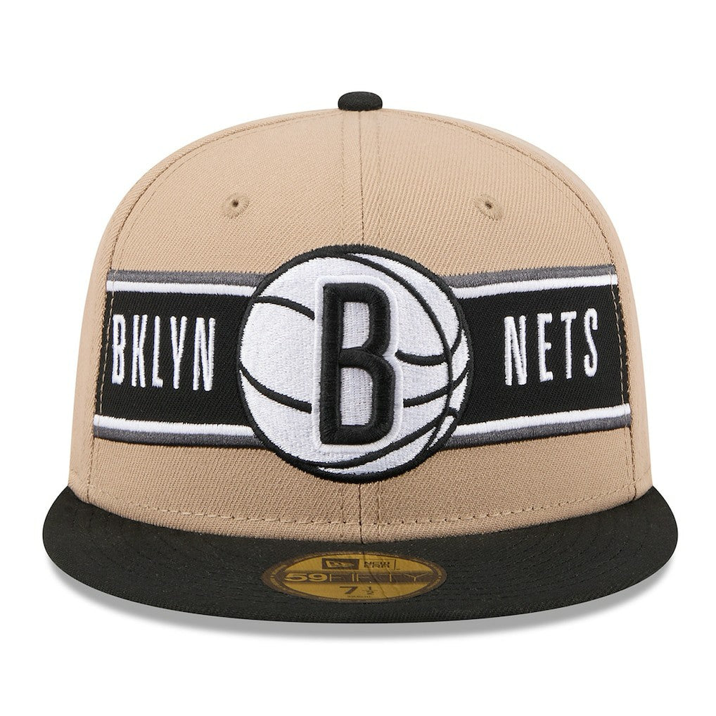 Tan/Black Brooklyn Nets 2024 NBA Draft 59FIFTY Fitted Hat | NBA