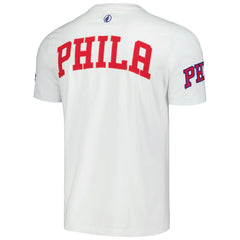 White Philadelphia 76ers FISLL Unisex Heritage Crest T-Shirt | NBA