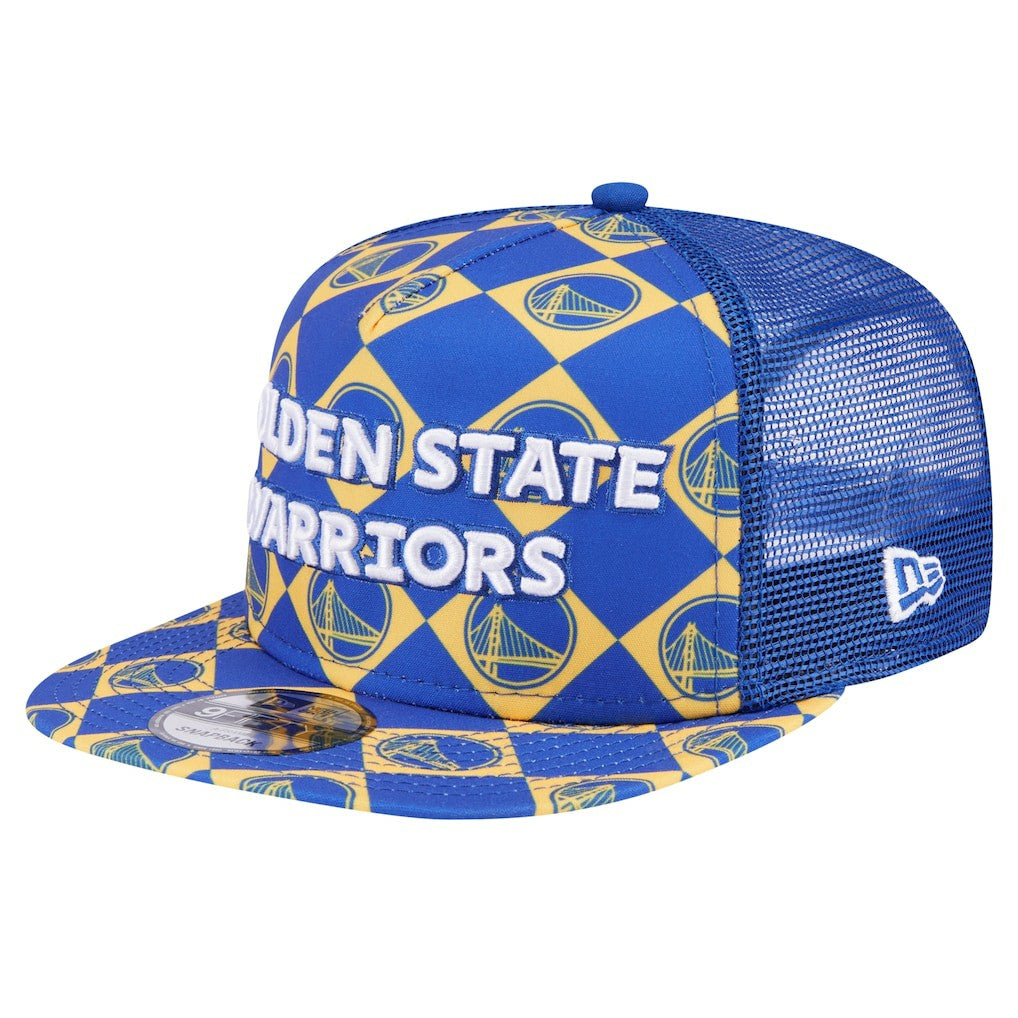 Royal Golden State Warriors Seeing Diamonds A-Frame Trucker 9FIFTY Snapback Hat sale | NBA