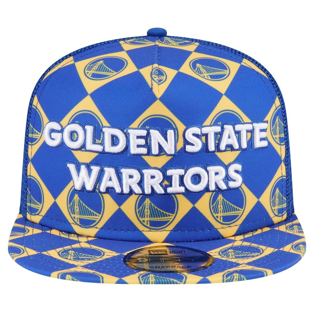 Royal Golden State Warriors Seeing Diamonds A-Frame Trucker 9FIFTY Snapback Hat sale | NBA