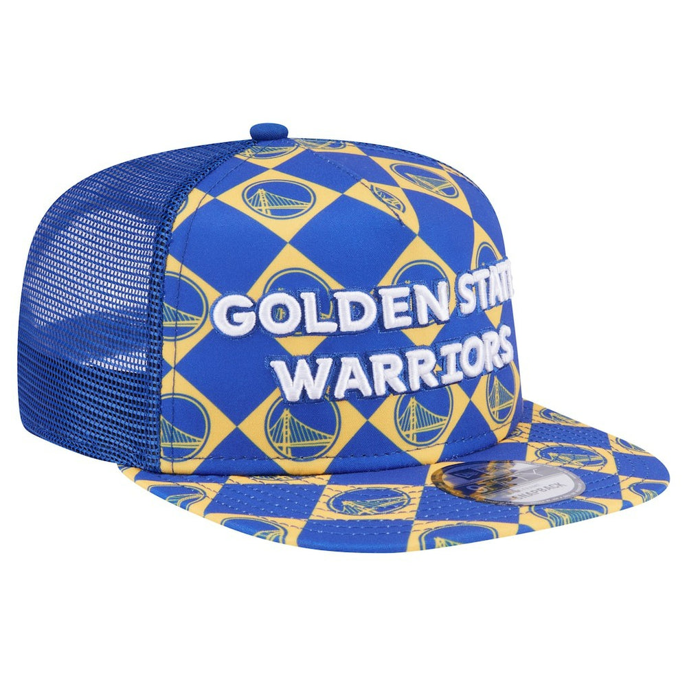 Royal Golden State Warriors Seeing Diamonds A-Frame Trucker 9FIFTY Snapback Hat sale | NBA